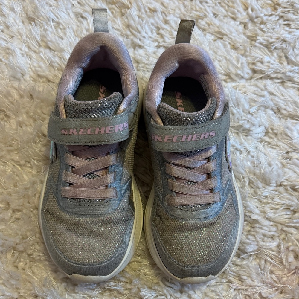 Skechers Kids' Silver, sparkly and Pink Sneakers